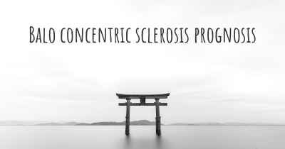 Balo concentric sclerosis prognosis