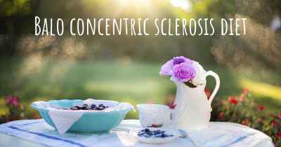 Balo concentric sclerosis diet