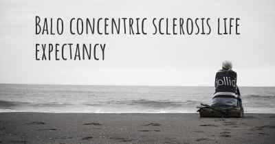 Balo concentric sclerosis life expectancy