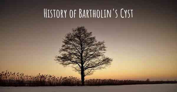 History of Bartholin's Cyst