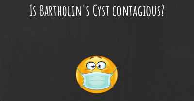 Is Bartholin's Cyst contagious?