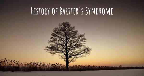 History of Bartter's Syndrome