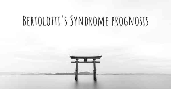 Bertolotti's Syndrome prognosis
