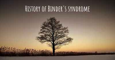 History of Binder's syndrome