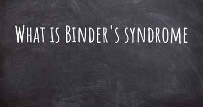 What is Binder's syndrome