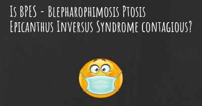 Is BPES - Blepharophimosis Ptosis Epicanthus Inversus Syndrome contagious?