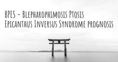 BPES - Blepharophimosis Ptosis Epicanthus Inversus Syndrome prognosis