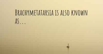 Brachymetatarsia is also known as...