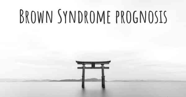 Brown Syndrome prognosis
