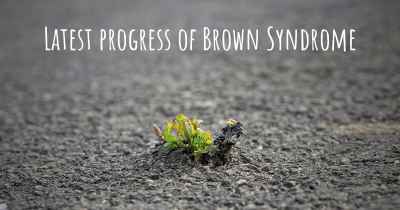 Latest progress of Brown Syndrome
