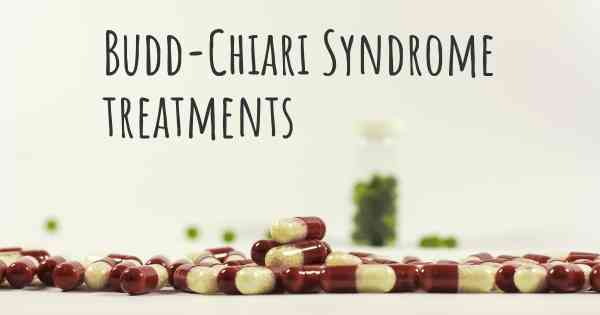 Budd-Chiari Syndrome treatments