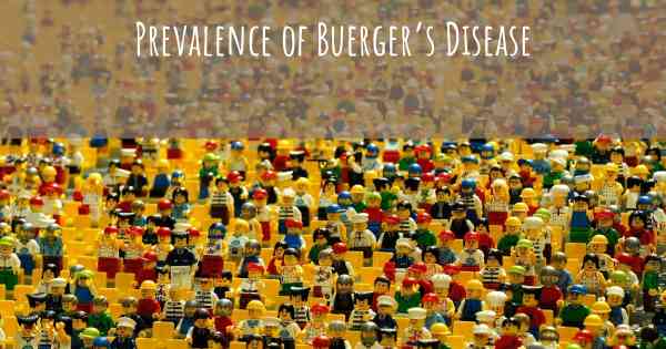Prevalence of Buerger’s Disease