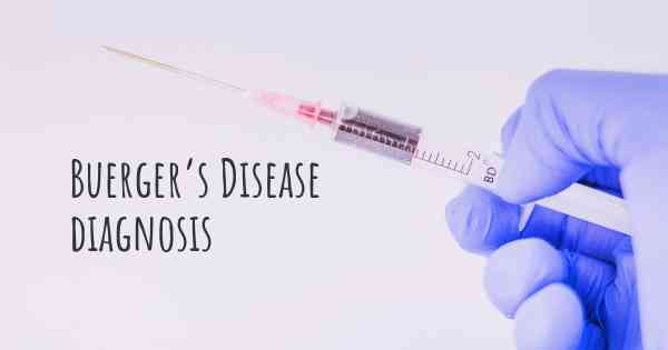 Buerger’s Disease diagnosis