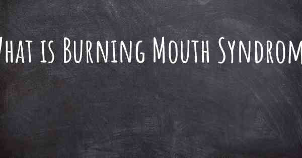 What is Burning Mouth Syndrome