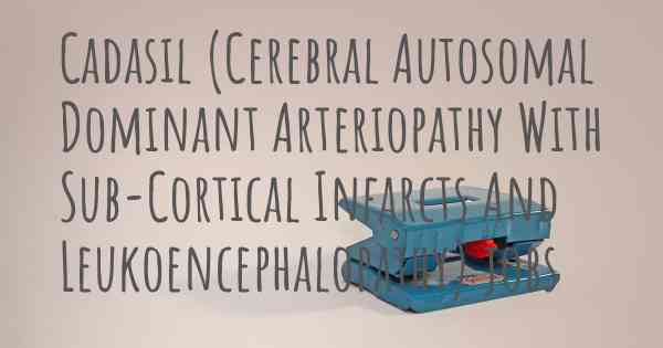 Cadasil (Cerebral Autosomal Dominant Arteriopathy With Sub-Cortical Infarcts And Leukoencephalopathy) jobs
