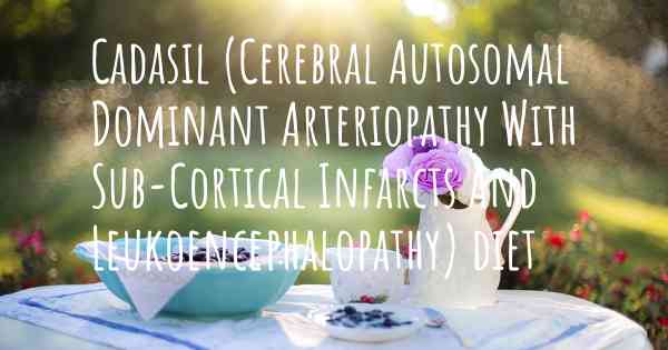 Cadasil (Cerebral Autosomal Dominant Arteriopathy With Sub-Cortical Infarcts And Leukoencephalopathy) diet