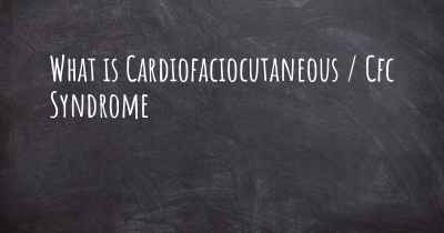 What is Cardiofaciocutaneous / Cfc Syndrome