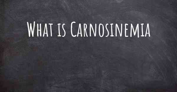 What is Carnosinemia