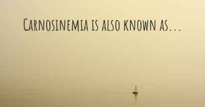 Carnosinemia is also known as...