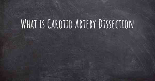 What is Carotid Artery Dissection