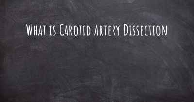 What is Carotid Artery Dissection