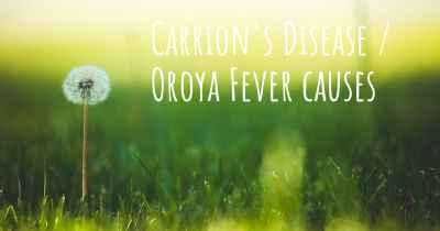 Carrion's Disease / Oroya Fever causes