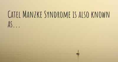 Catel Manzke Syndrome is also known as...