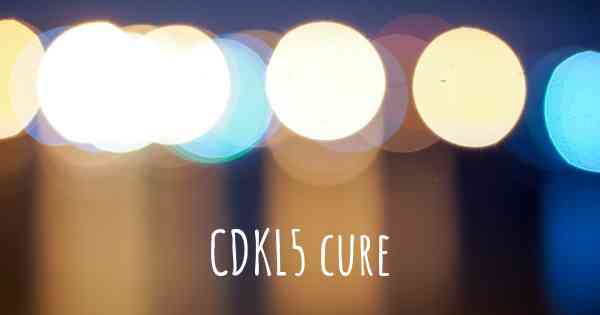 CDKL5 cure
