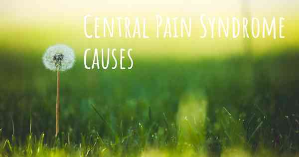 Central Pain Syndrome causes