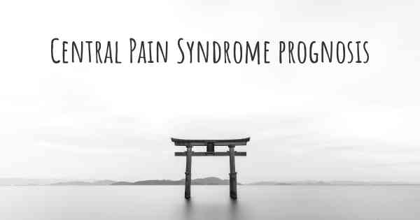 Central Pain Syndrome prognosis