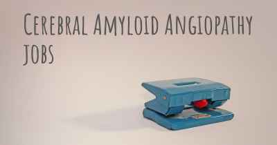 Cerebral Amyloid Angiopathy jobs