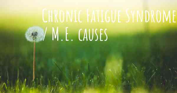 Chronic Fatigue Syndrome / M.E. causes