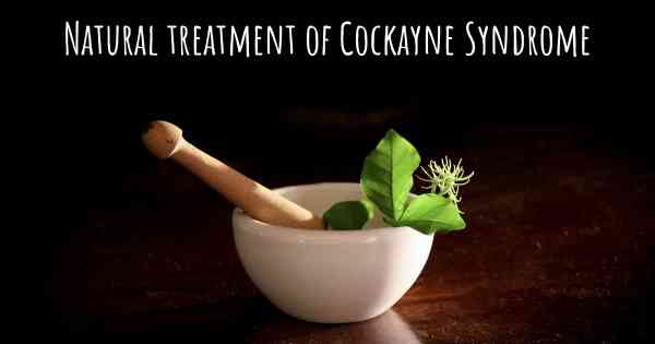 Natural treatment of Cockayne Syndrome