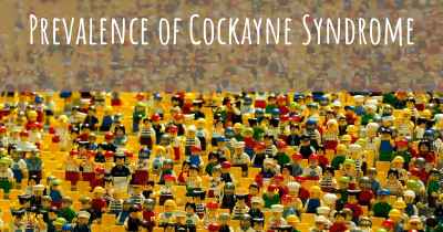 Prevalence of Cockayne Syndrome