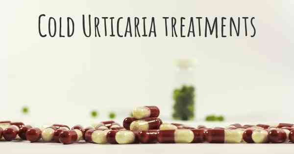 Cold Urticaria treatments