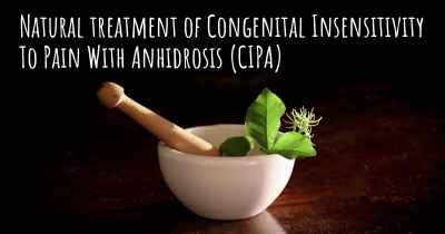 Natural treatment of Congenital Insensitivity To Pain With Anhidrosis (CIPA)