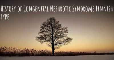 History of Congenital Nephrotic Syndrome Finnish Type