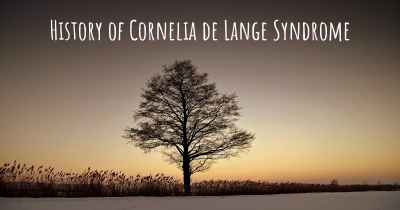 History of Cornelia de Lange Syndrome