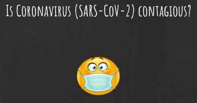 Is Coronavirus COVID 19 (SARS-CoV-2) contagious?