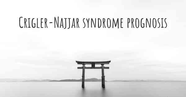 Crigler-Najjar syndrome prognosis