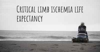Critical limb ischemia life expectancy