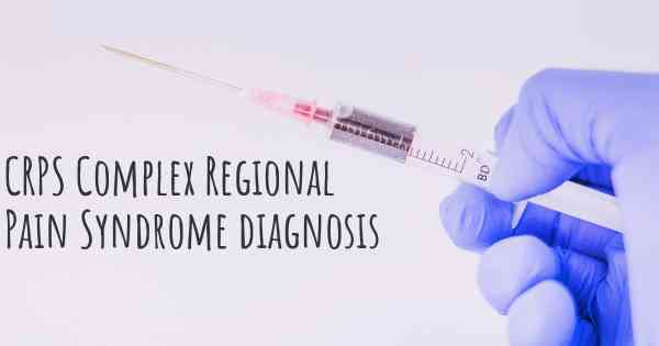 CRPS Complex Regional Pain Syndrome diagnosis