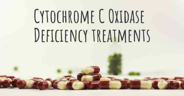 Cytochrome C Oxidase Deficiency treatments