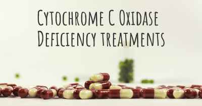 Cytochrome C Oxidase Deficiency treatments