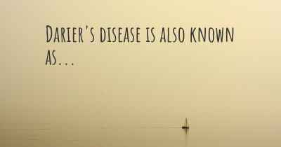 Darier's disease is also known as...