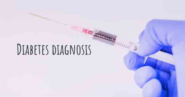 Diabetes diagnosis