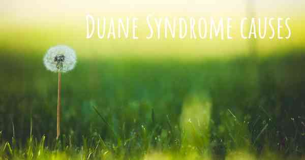Duane Syndrome causes