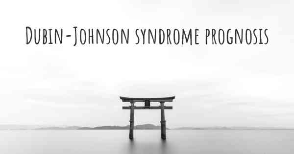 Dubin-Johnson syndrome prognosis