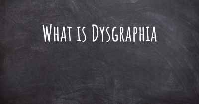 What is Dysgraphia