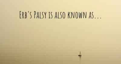 Erb's Palsy is also known as...